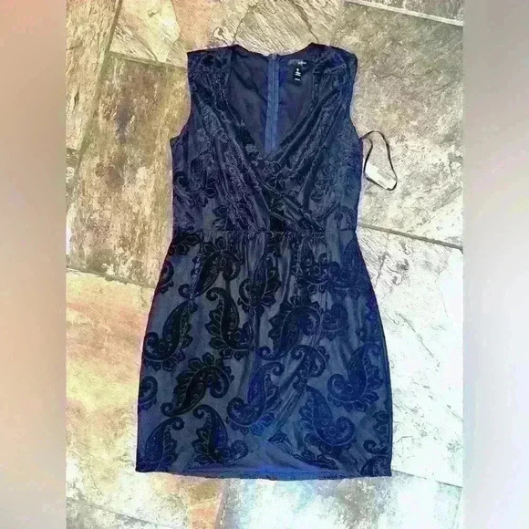 NWT Aqua Womens Velvet Cocktail Mini Dress Size Large - Picture 2 of 10